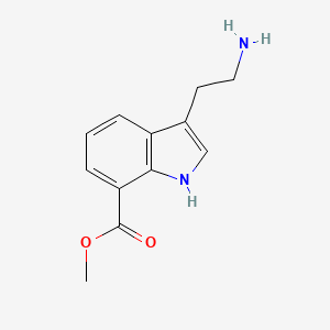 molecular formula C12H14N2O2 B1650157 methyl 3-(2-aminoethyl)-1H-indole-7-carboxylate CAS No. 1132682-82-6