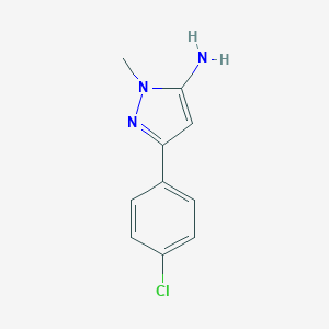 molecular formula C10H10ClN3 B165016 3-(4-氯苯基)-1-甲基-1H-吡唑-5-胺 CAS No. 126417-82-1
