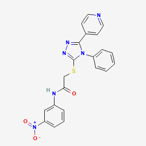 Acetamide, N-(3-nitrophenyl)-2-((1-phenyl-5-(4-pyridinyl)-1H-1,3,4-triazol-2-yl)thio)-