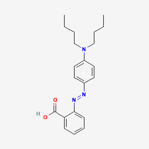 molecular formula C21H27N3O2 B1650165 Benzoic acid, 2-[[4-(dibutylamino)phenyl]azo]- CAS No. 113561-22-1