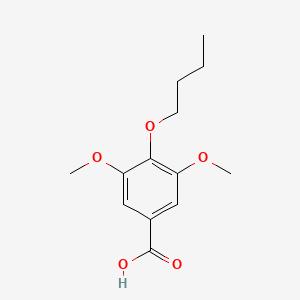 molecular formula C13H18O5 B1650193 4-Butyloxy-3,5-dimethoxybenzoic acid CAS No. 1147-84-8