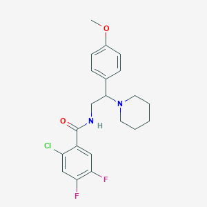 molecular formula C21H23ClF2N2O2 B1650202 2-Chloro-4,5-difluoro-N-[2-(4-methoxyphenyl)-2-piperidin-1-ylethyl]benzamide CAS No. 1147524-84-2