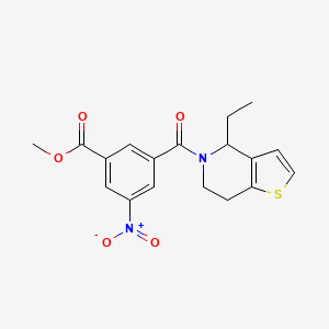 molecular formula C18H18N2O5S B1650203 methyl 3-{4-ethyl-4H,5H,6H,7H-thieno[3,2-c]pyridine-5-carbonyl}-5-nitrobenzoate CAS No. 1147531-59-6