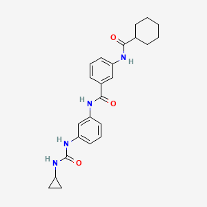 molecular formula C24H28N4O3 B1650204 3-cyclohexaneamido-N-{3-[(cyclopropylcarbamoyl)amino]phenyl}benzamide CAS No. 1147647-30-0