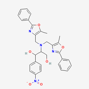 molecular formula C31H30N4O6 B1650205 2-[Bis[(5-methyl-2-phenyl-1,3-oxazol-4-yl)methyl]amino]-1-(4-nitrophenyl)propane-1,3-diol CAS No. 1147675-35-1