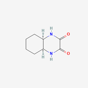 molecular formula C8H12N2O2 B1650216 2,3-Quinoxalinedione, octahydro-, (4aR,8aS)- CAS No. 1152112-78-1