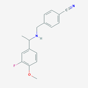 molecular formula C17H17FN2O B1650219 4-[[1-(3-Fluoro-4-methoxyphenyl)ethylamino]methyl]benzonitrile CAS No. 1152839-39-8