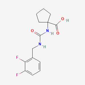 1-({[(2,3-Difluorophenyl)methyl]carbamoyl}amino)cyclopentane-1-carboxylic acid