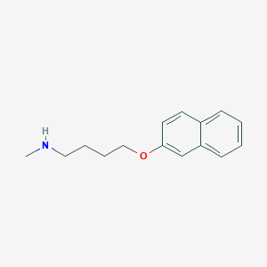 molecular formula C15H19NO B1650228 1-Butanamine, N-methyl-4-(2-naphthalenyloxy)- CAS No. 115600-83-4