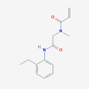 molecular formula C14H18N2O2 B1650229 N-[2-(2-ethylanilino)-2-oxoethyl]-N-methylprop-2-enamide CAS No. 1156154-88-9