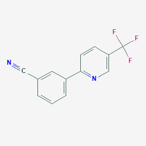 molecular formula C13H7F3N2 B1650231 3-[5-(Trifluoromethyl)pyridin-2-yl]benzonitrile CAS No. 1156520-24-9