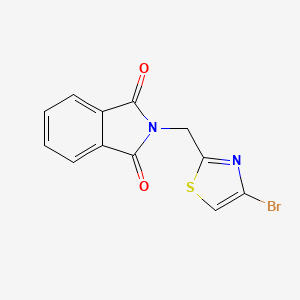 molecular formula C12H7BrN2O2S B1650232 2-[(4-bromo-1,3-thiazol-2-yl)methyl]-1H-isoindole-1,3(2H)-dione CAS No. 1156520-27-2
