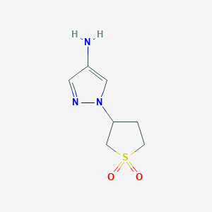 molecular formula C7H11N3O2S B1650233 1-(1,1-Dioxothiolan-3-yl)pyrazol-4-amine CAS No. 1156602-20-8