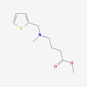 molecular formula C11H17NO2S B1650234 Methyl 4-{methyl[(thiophen-2-yl)methyl]amino}butanoate CAS No. 1156864-58-2