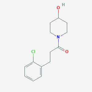 molecular formula C14H18ClNO2 B1650235 3-(2-Chlorophenyl)-1-(4-hydroxypiperidin-1-yl)propan-1-one CAS No. 1156977-77-3