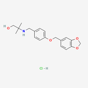 2-[[4-(1,3-Benzodioxol-5-ylmethoxy)phenyl]methylamino]-2-methylpropan-1-ol;hydrochloride