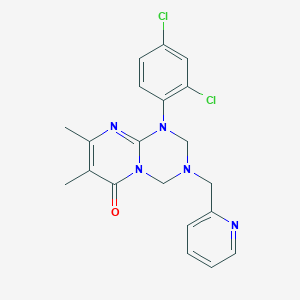1-(2,4-dichlorophenyl)-7,8-dimethyl-3-(pyridin-2-ylmethyl)-1,2,3,4-tetrahydro-6H-pyrimido[1,2-a][1,3,5]triazin-6-one