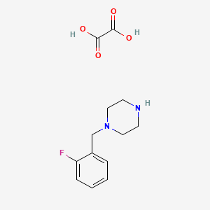 1-[(2-Fluorophenyl)methyl]piperazine;oxalic acid