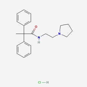 molecular formula C21H27ClN2O B1650244 2,2-diphenyl-N-(2-(pyrrolidin-1-yl)ethyl)propanamide hydrochloride CAS No. 1158580-62-1