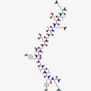 B165025 L-Lysyl-L-valyl-L-alpha-glutamyl-L-lysyl-L-isoleucylglycyl-L-alpha-glutamylglycyl-L-threonyl-L-tyrosylglycyl-L-valyl-L-valyl-L-tyrosyl-L-lysinamide CAS No. 136688-17-0