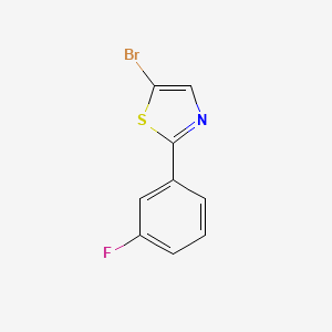 molecular formula C9H5BrFNS B1650251 5-Bromo-2-(3-fluorophenyl)-1,3-thiazole CAS No. 1159814-31-9