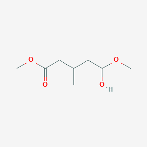 molecular formula C8H16O4 B1650258 Methyl 5-hydroxy-5-methoxy-3-methylpentanoate CAS No. 1159825-24-7
