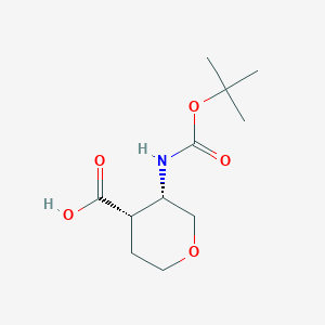 (3S,4S)-3-[(2-methylpropan-2-yl)oxycarbonylamino]oxane-4-carboxylic acid