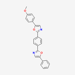 molecular formula C25H18N2O3 B1650261 Oxazole, 5-(4-methoxyphenyl)-2-[4-(5-phenyl-2-oxazolyl)phenyl]- CAS No. 116046-66-3