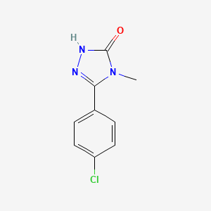 molecular formula C9H8ClN3O B1650266 3H-1,2,4-Triazol-3-one, 2,4-dihydro-5-(4-chlorophenyl)-4-methyl- CAS No. 116114-20-6