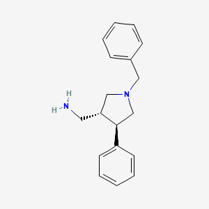 molecular formula C18H22N2 B1650267 ((3R,4R)-1-Benzyl-4-phenylpyrrolidin-3-yl)methanamine CAS No. 116169-52-9