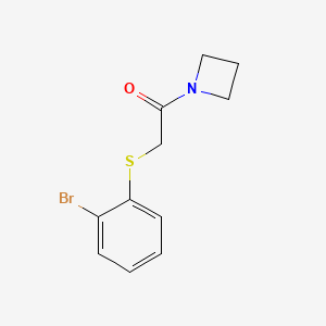 molecular formula C11H12BrNOS B1650269 1-(Azetidin-1-yl)-2-(2-bromophenyl)sulfanylethanone CAS No. 1162262-00-1