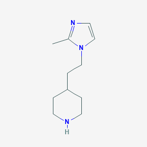 molecular formula C11H19N3 B165027 4-(2-(2-甲基-1H-咪唑-1-基)乙基)哌啶 CAS No. 130516-99-3