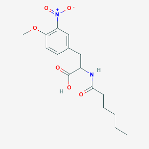 DL-Tyrosine, O-methyl-3-nitro-N-(1-oxohexyl)-