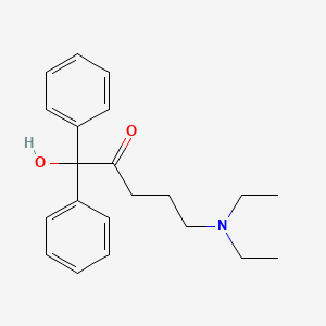 molecular formula C21H27NO2 B1650275 5-(Diethylamino)-1-hydroxy-1,1-diphenylpentan-2-one CAS No. 1164-39-2