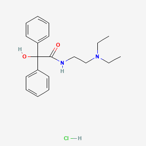 molecular formula C20H27ClN2O2 B1650276 N-[2-(diethylamino)ethyl]-2-hydroxy-2,2-diphenylacetamide;hydrochloride CAS No. 1164-42-7