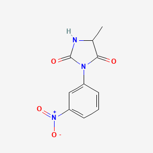 molecular formula C10H9N3O4 B1650280 5-Methyl-3-(3-nitrophenyl)-1,3-diazolidine-2,4-dione CAS No. 1164136-75-7
