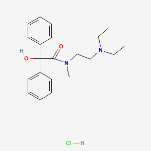 Benzilamide, N-(2-(diethylamino)ethyl)-N-methyl-, monohydrochloride
