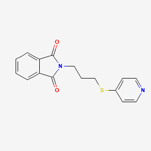 molecular formula C16H14N2O2S B1650284 1H-Isoindole-1,3(2H)-dione, 2-[3-(4-pyridinylthio)propyl]- CAS No. 116741-00-5