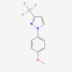 molecular formula C11H9F3N2O B1650285 3-Trifluoromethyl-1-(4-methoxyphenyl)-1H-pyrazole CAS No. 1167437-29-7