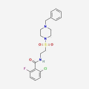 N-[2-(4-benzylpiperazin-1-yl)sulfonylethyl]-2-chloro-6-fluorobenzamide