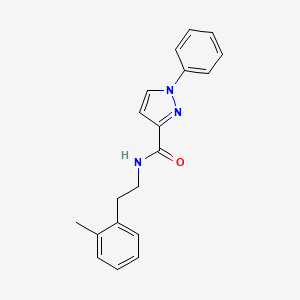molecular formula C19H19N3O B1650302 N-[2-(2-methylphenyl)ethyl]-1-phenylpyrazole-3-carboxamide CAS No. 1170357-98-8