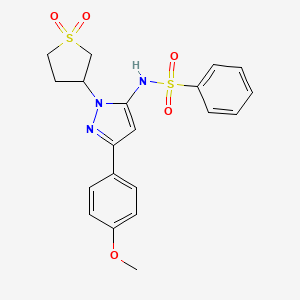 N-(1-(1,1-dioxidotetrahydrothiophen-3-yl)-3-(4-methoxyphenyl)-1H-pyrazol-5-yl)benzenesulfonamide