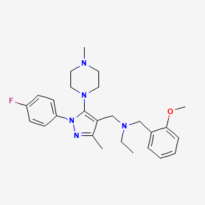 N-ethyl-N-{[1-(4-fluorophenyl)-3-methyl-5-(4-methylpiperazino)-1H-pyrazol-4-yl]methyl}-N-(2-methoxybenzyl)amine