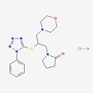 1-(3-(4-Morpholinyl)-2-((1-phenyl-1H-tetrazol-5-yl)thio)propyl)-2-pyrrolidinone hydrochloride
