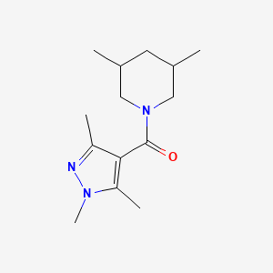 (3,5-Dimethylpiperidin-1-yl)-(1,3,5-trimethylpyrazol-4-yl)methanone