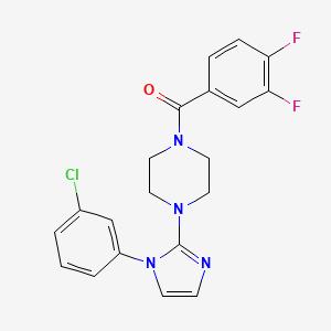 [4-[1-(3-Chlorophenyl)imidazol-2-yl]piperazin-1-yl]-(3,4-difluorophenyl)methanone