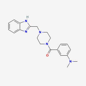 molecular formula C21H25N5O B1650330 [4-(1H-benzimidazol-2-ylmethyl)piperazin-1-yl]-[3-(dimethylamino)phenyl]methanone CAS No. 1171027-68-1