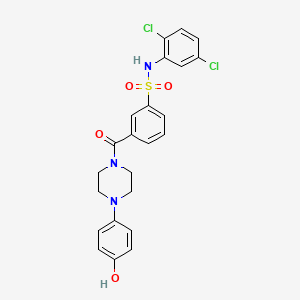 N-(2,5-dichlorophenyl)-3-[4-(4-hydroxyphenyl)piperazine-1-carbonyl]benzenesulfonamide
