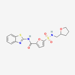 N-(benzo[d]thiazol-2-yl)-5-(N-((tetrahydrofuran-2-yl)methyl)sulfamoyl)furan-2-carboxamide