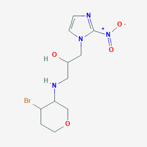 B165034 (((4-Bromotetrahydro-2H-pyran-3-yl)amino)methyl)-2-nitro-1H-imidazole-1-ethanol CAS No. 134419-55-9